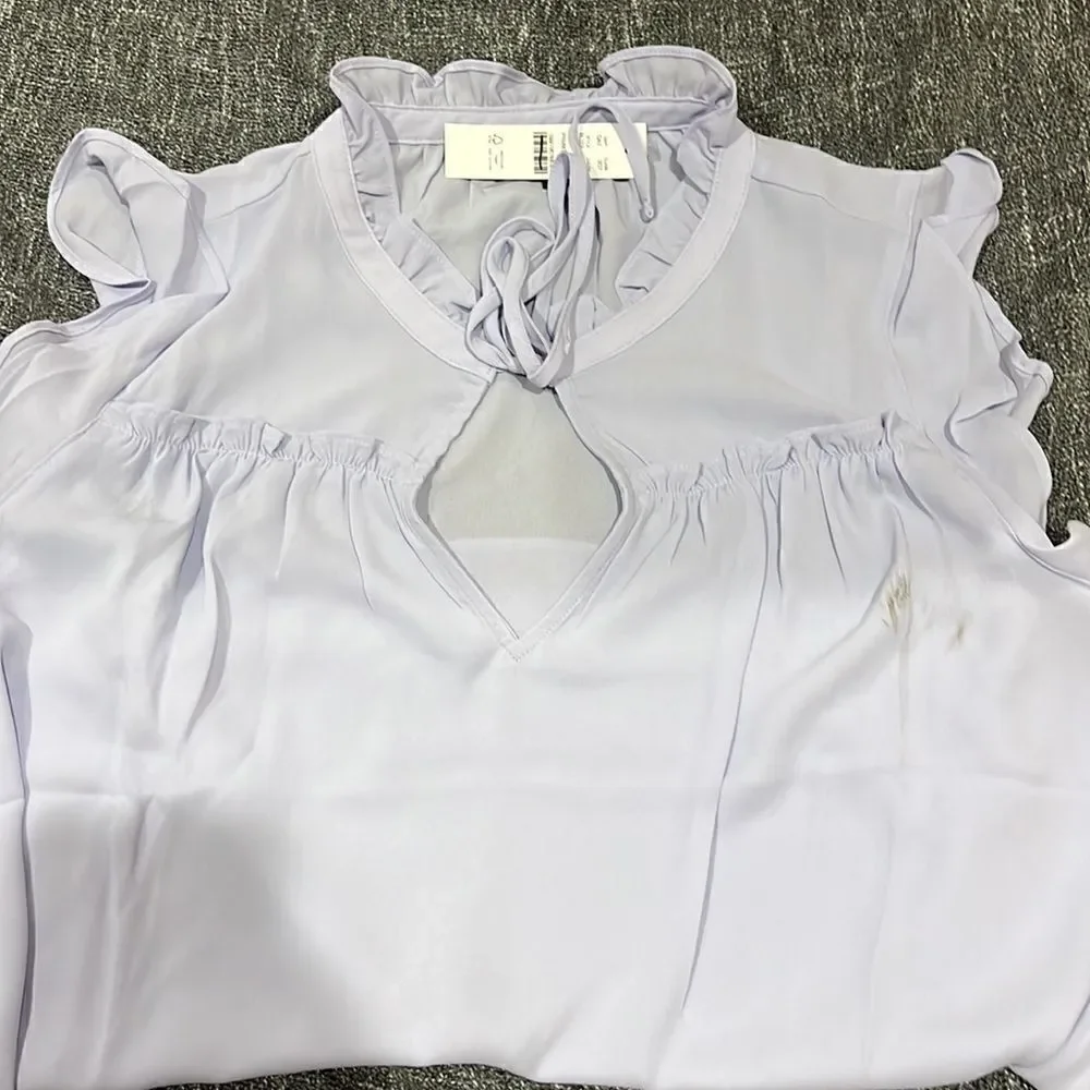 J. Crew Ruffle tie-neck top